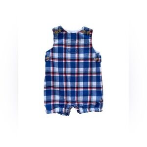 Janie and Jack Size 0-3 Months Plaid Romper